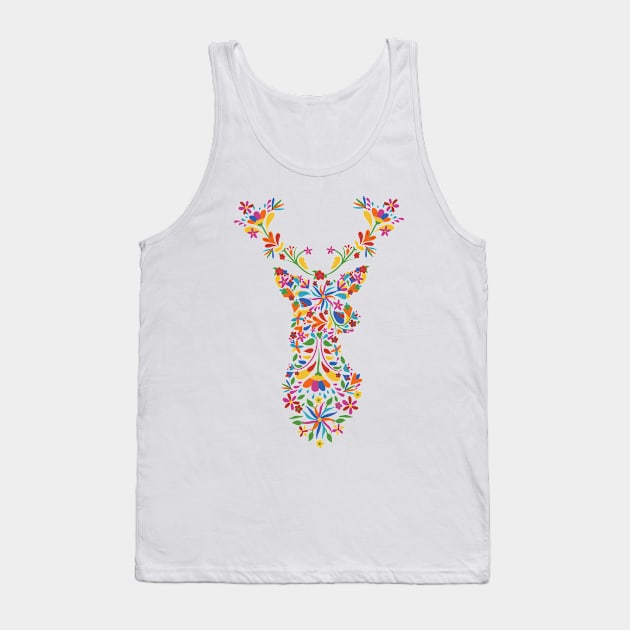 floral animal deer cute cartoon design Tank Top by Midoart